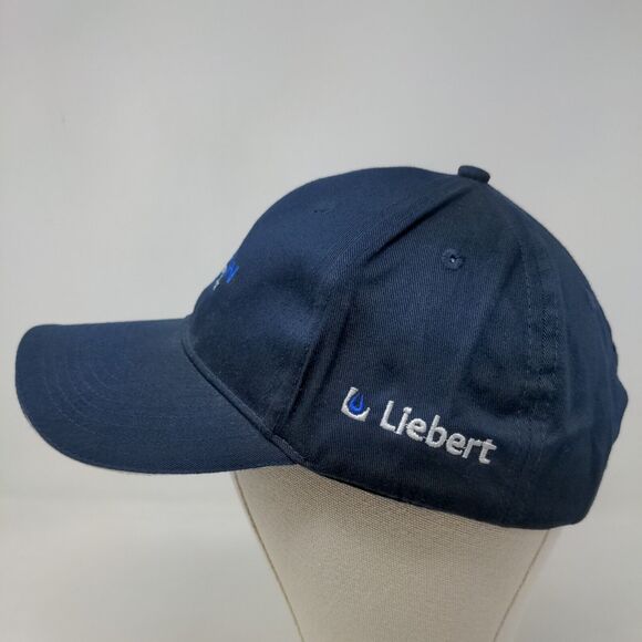 Port & Company Men's Strapback Hat Blue Adjustable Emerson Network Power Logo - Picture 3 of 8